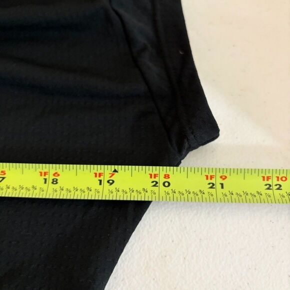 Nike T-Shirt Women's Large Black Textured Dri-Fit Double V Short Sleeve Active - Picture 9 of 9